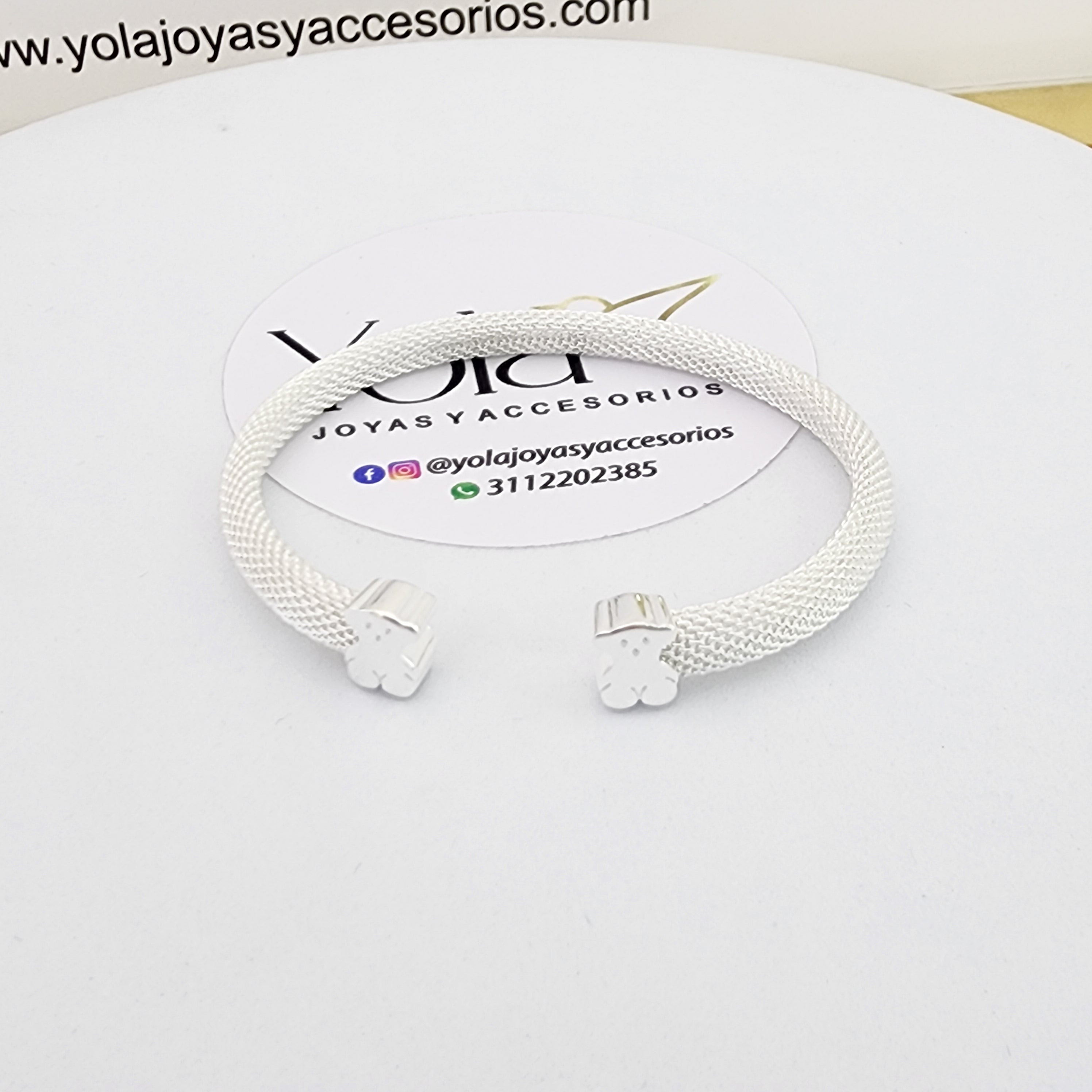 Pulsera aro abierto oso