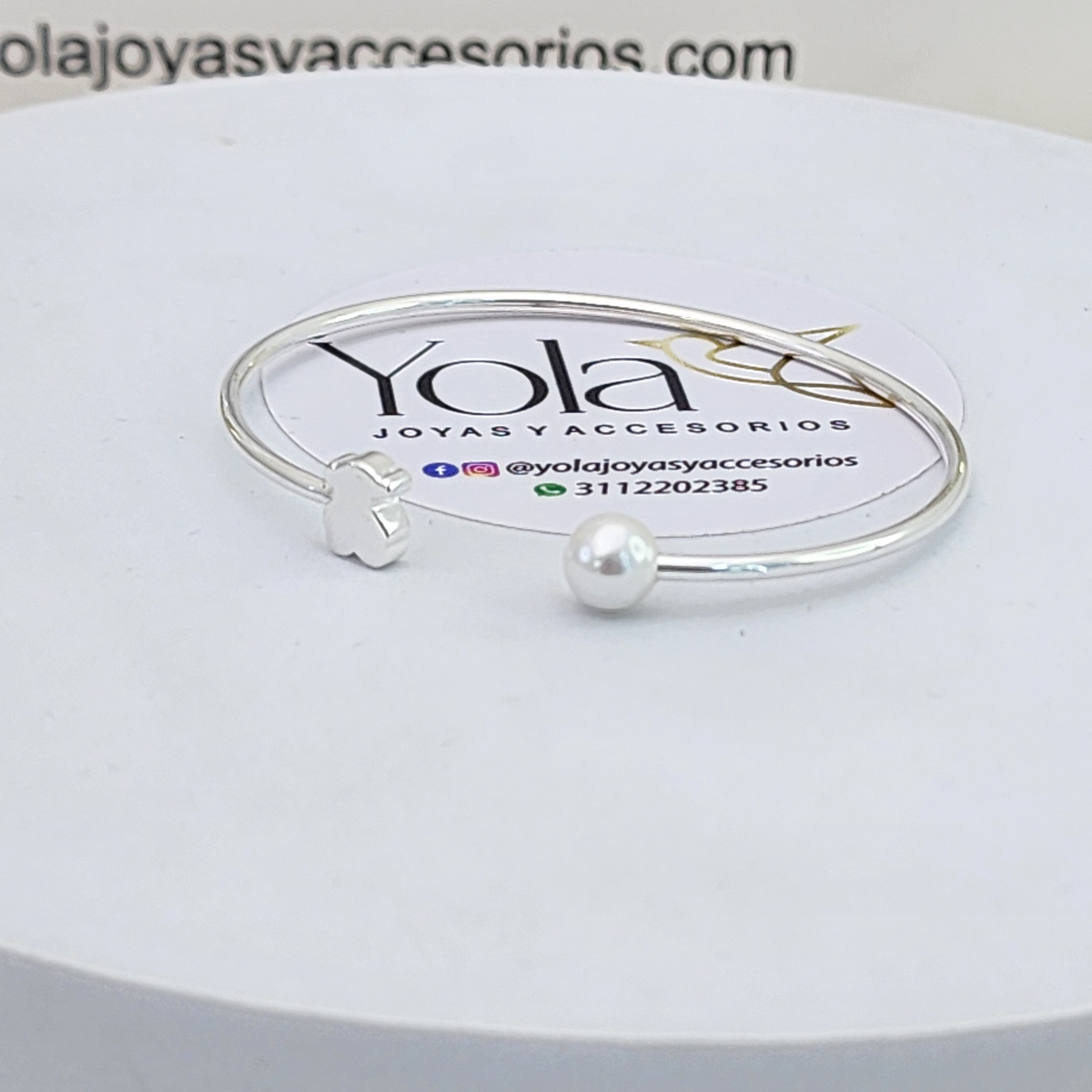 Pulsera aro abierto oso