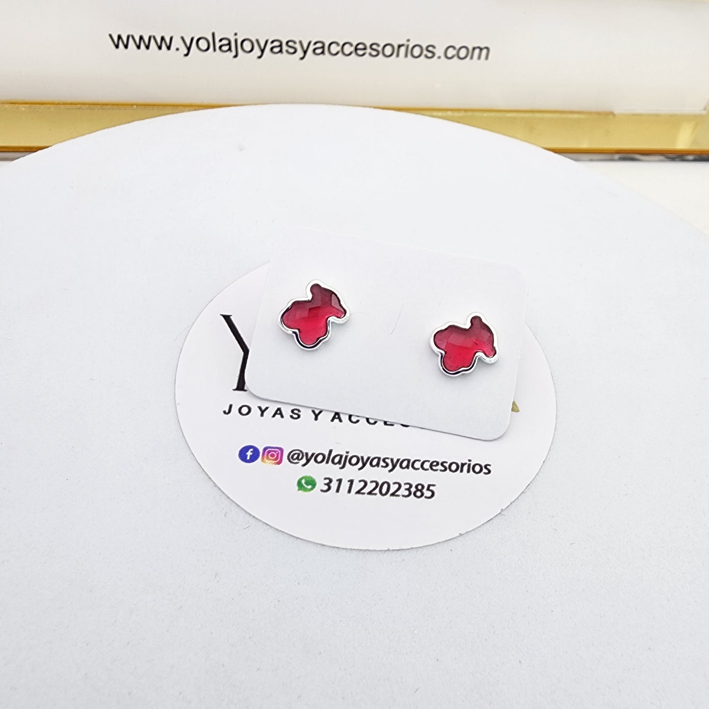 Arete Oso rojo