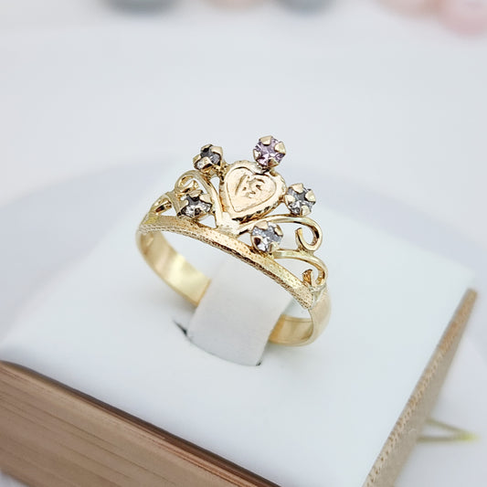 Anillo oro laminado 15 años