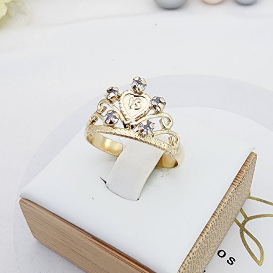 Anillo oro laminado 15 años