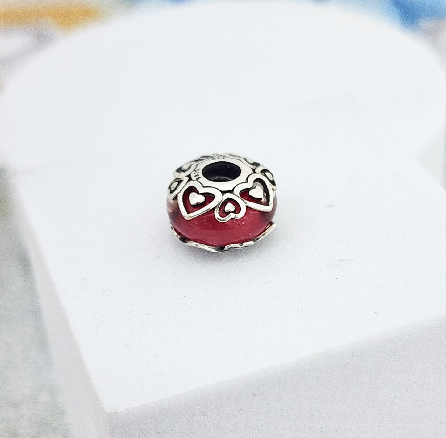 Charm Corazones Murano