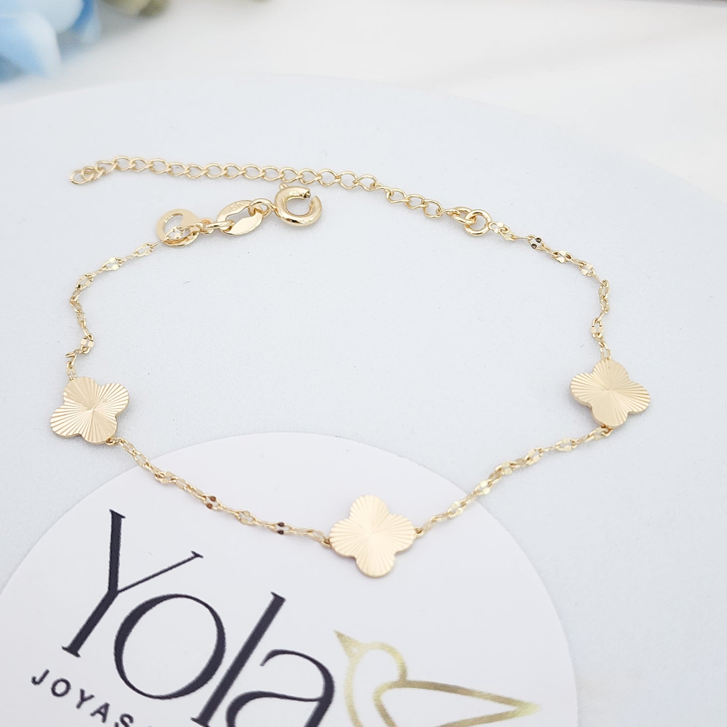 Pulsera Oro Laminado Trébol