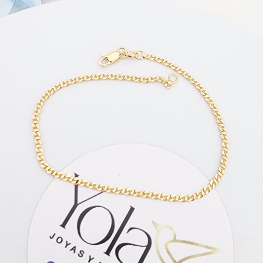 Pulsera Oro Laminado Cubano
