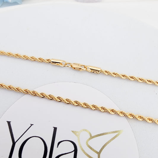 Cadena Oro Laminado Cordón