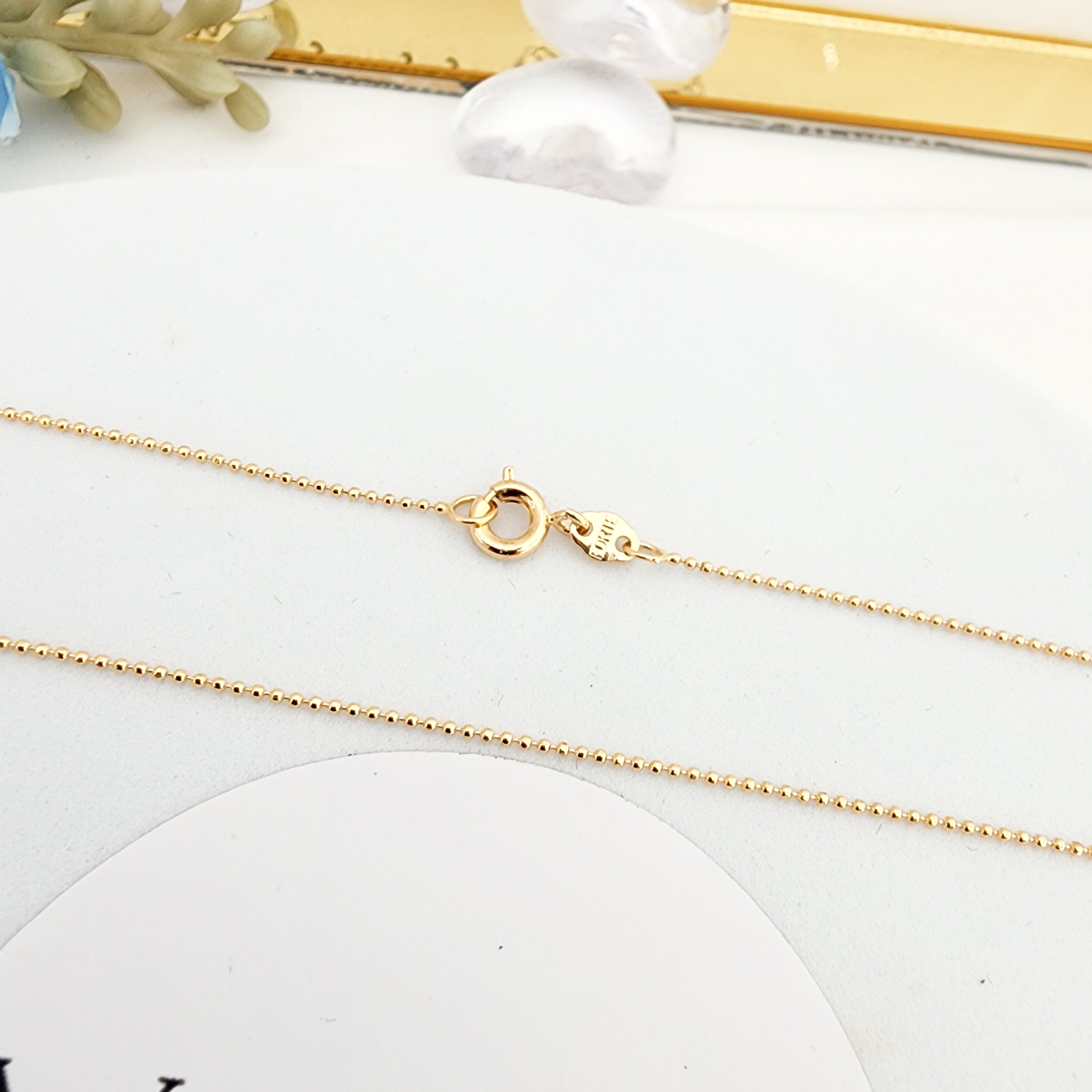 Cadena Oro Laminado Bolitas