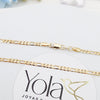 Cadena Oro Laminado 3x1