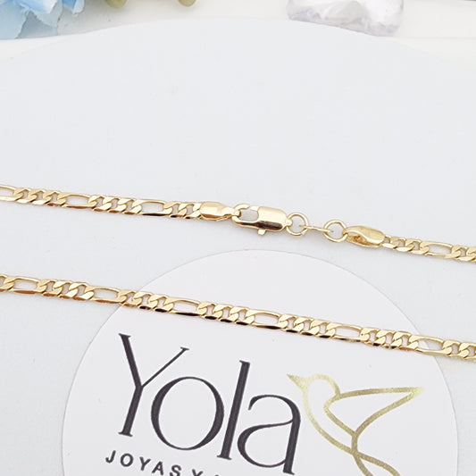 Cadena Oro Laminado 3x1