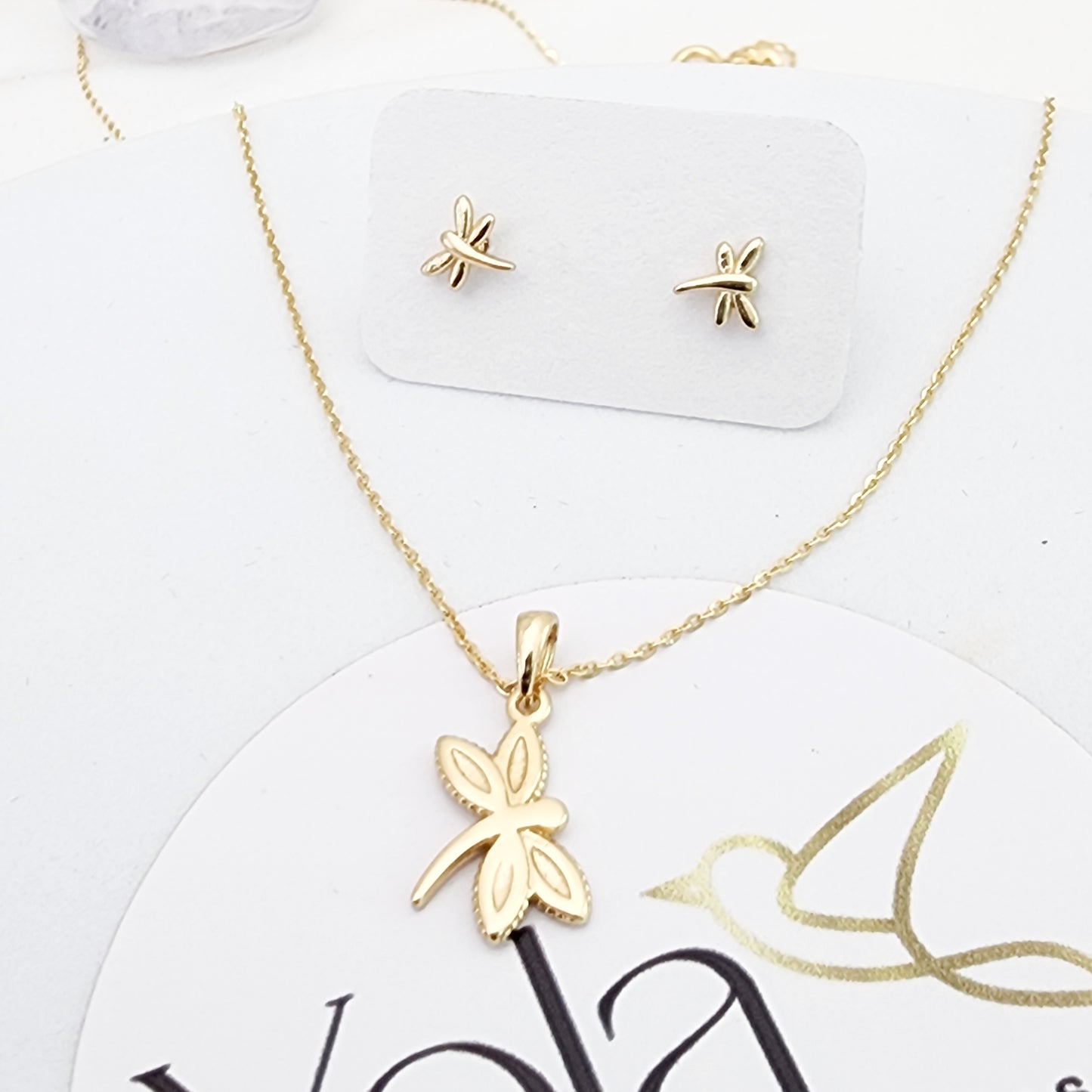 Juego Oro Laminado Mariposa