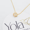 Collar oro laminado Trébol