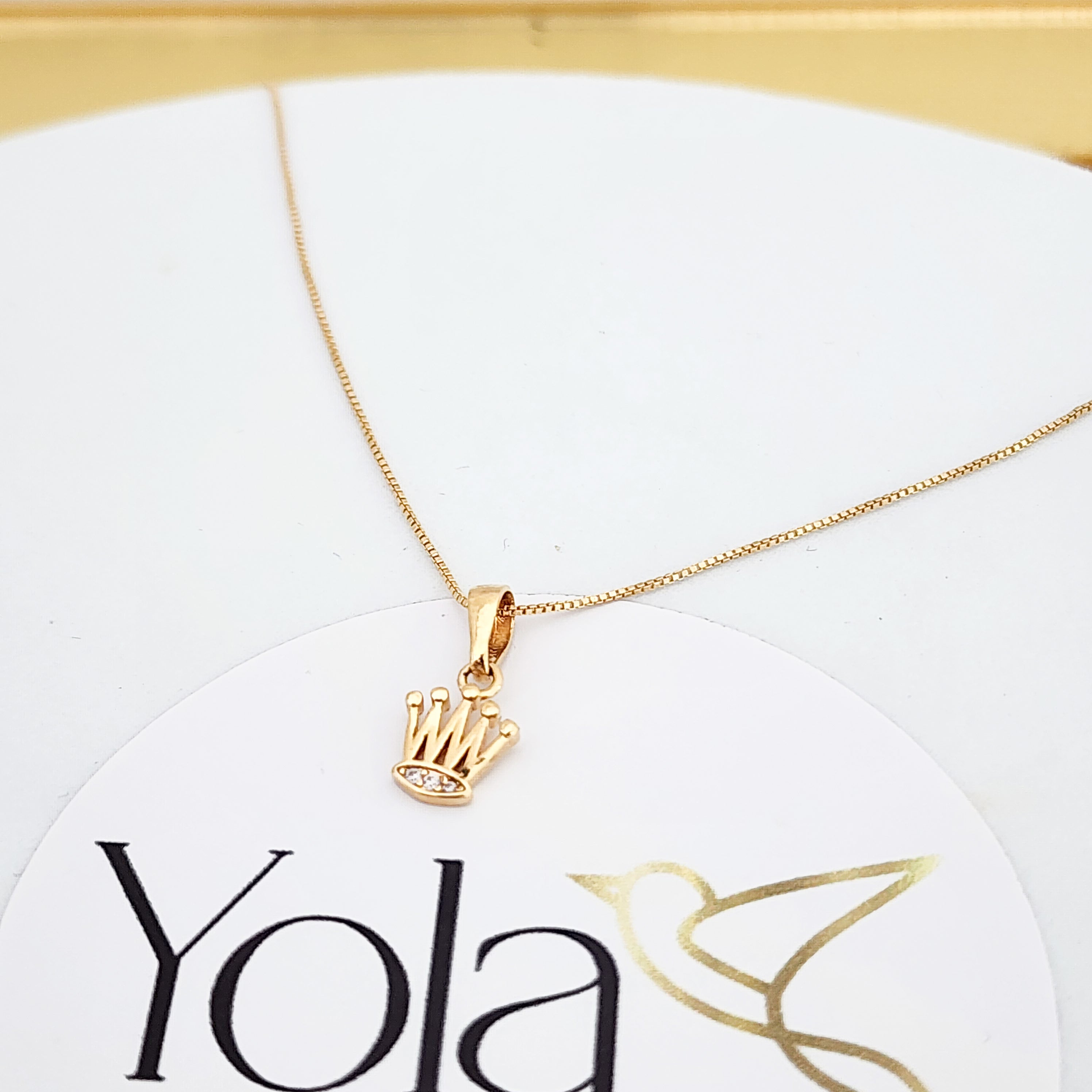 Collar Oro Laminado Corona