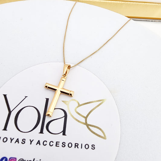 Collar Oro Laminado Cruz