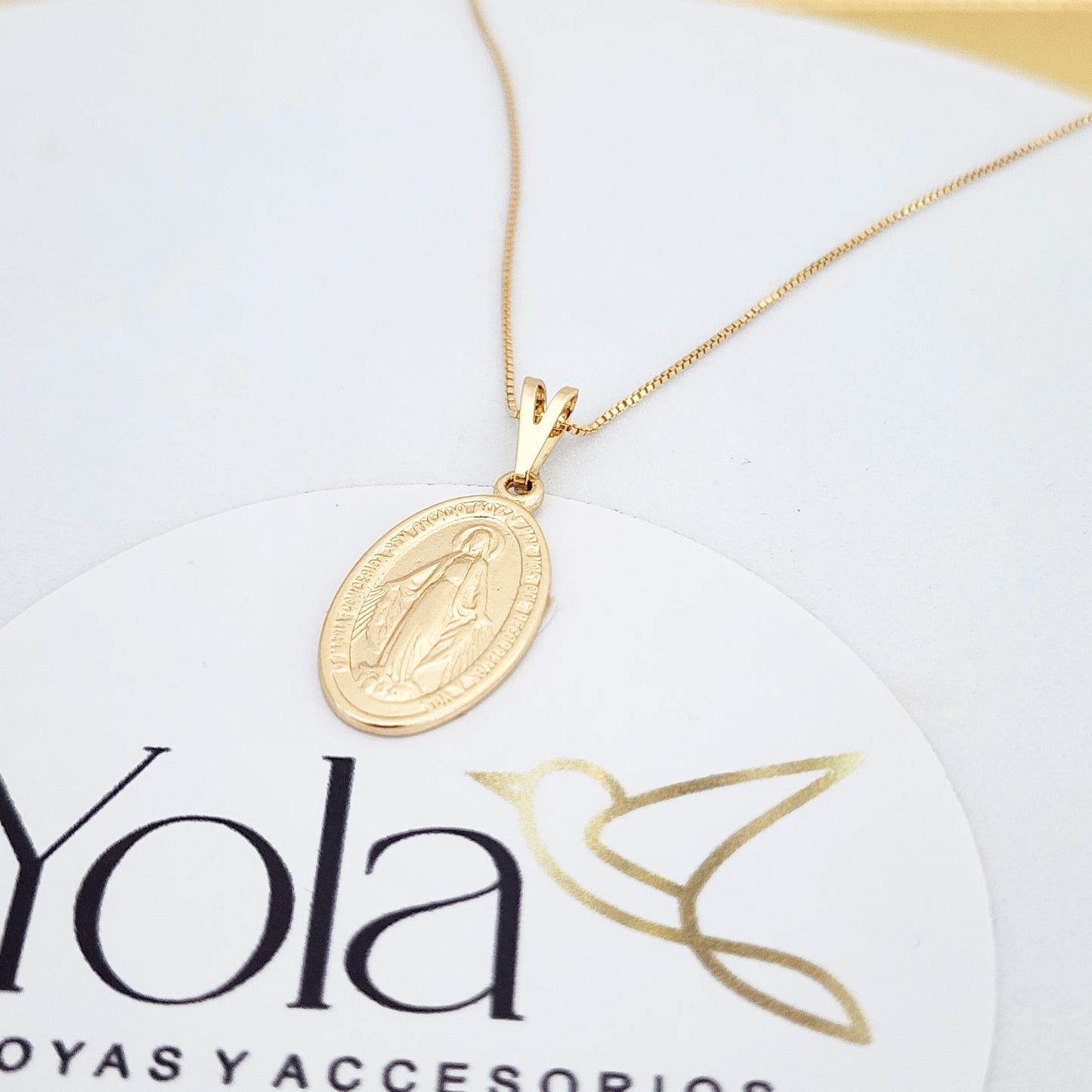 Collar Oro Laminado Virgen Milagrosa
