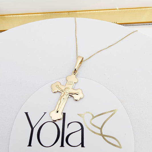 Collar Oro Laminado Cruz