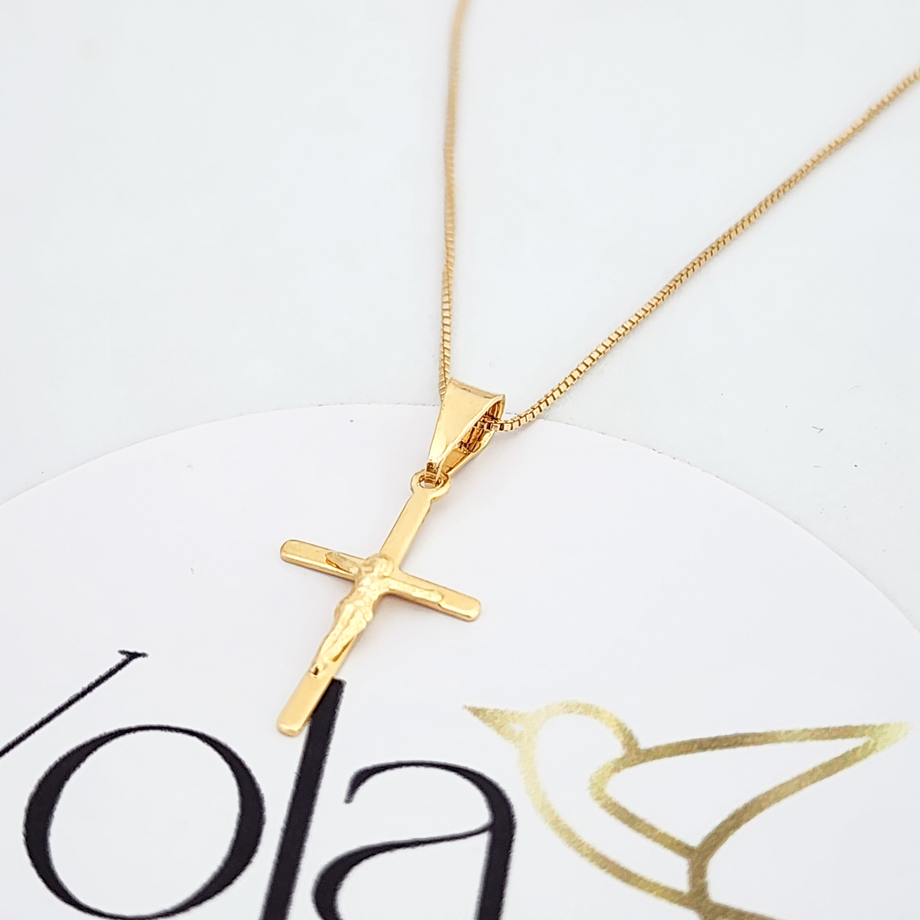 Collar Oro Laminado Cruz