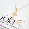Collar Oro Laminado Cruz Cristal