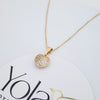 Collar Oro Laminado Corazón Cristal