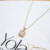 Collar Oro Laminado Cristal