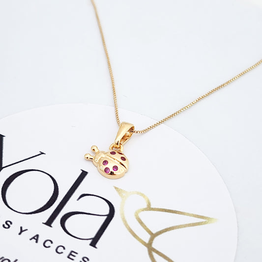 Collar  Oro Laminado Mariquita