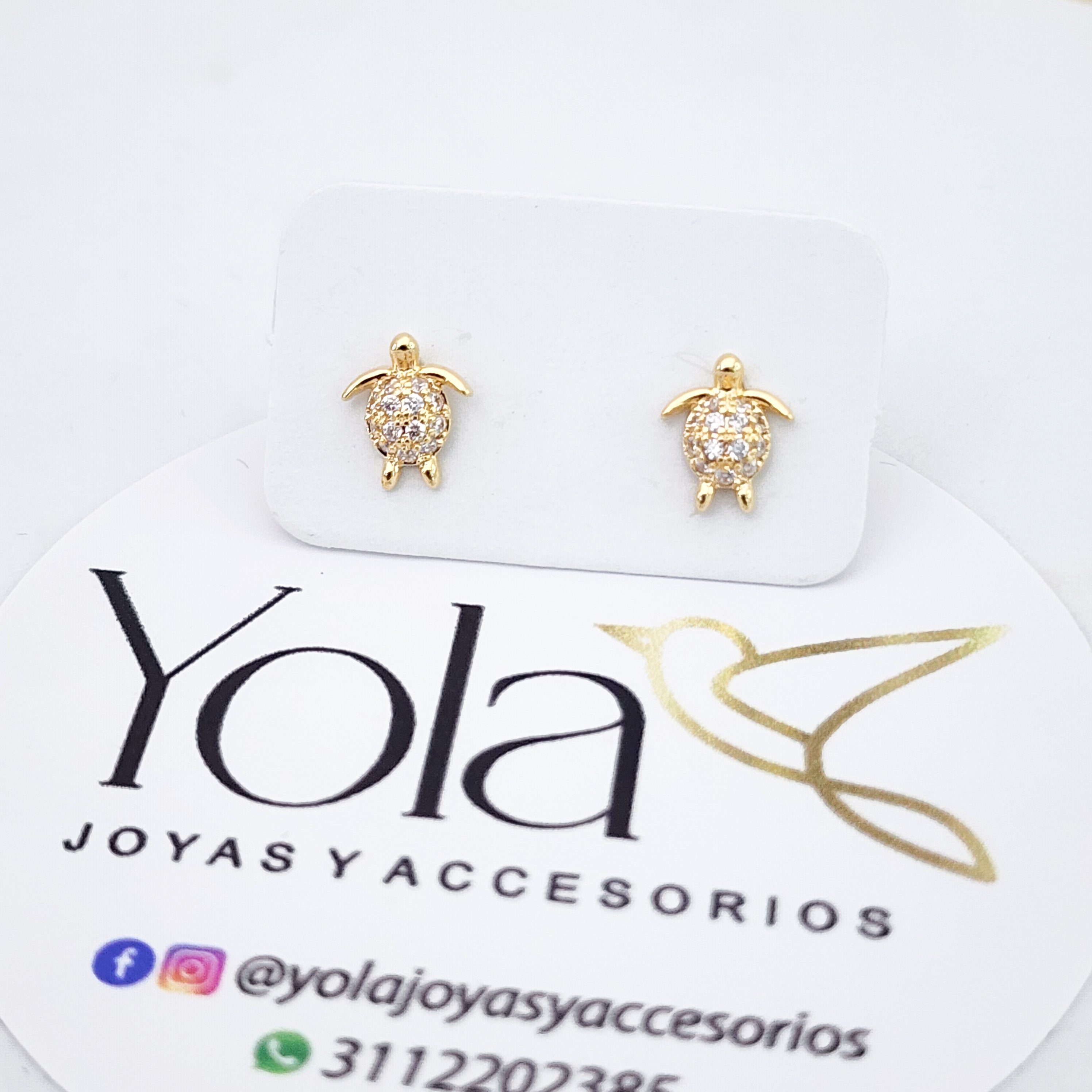 Topos Oro Laminado Tortuga Cristal