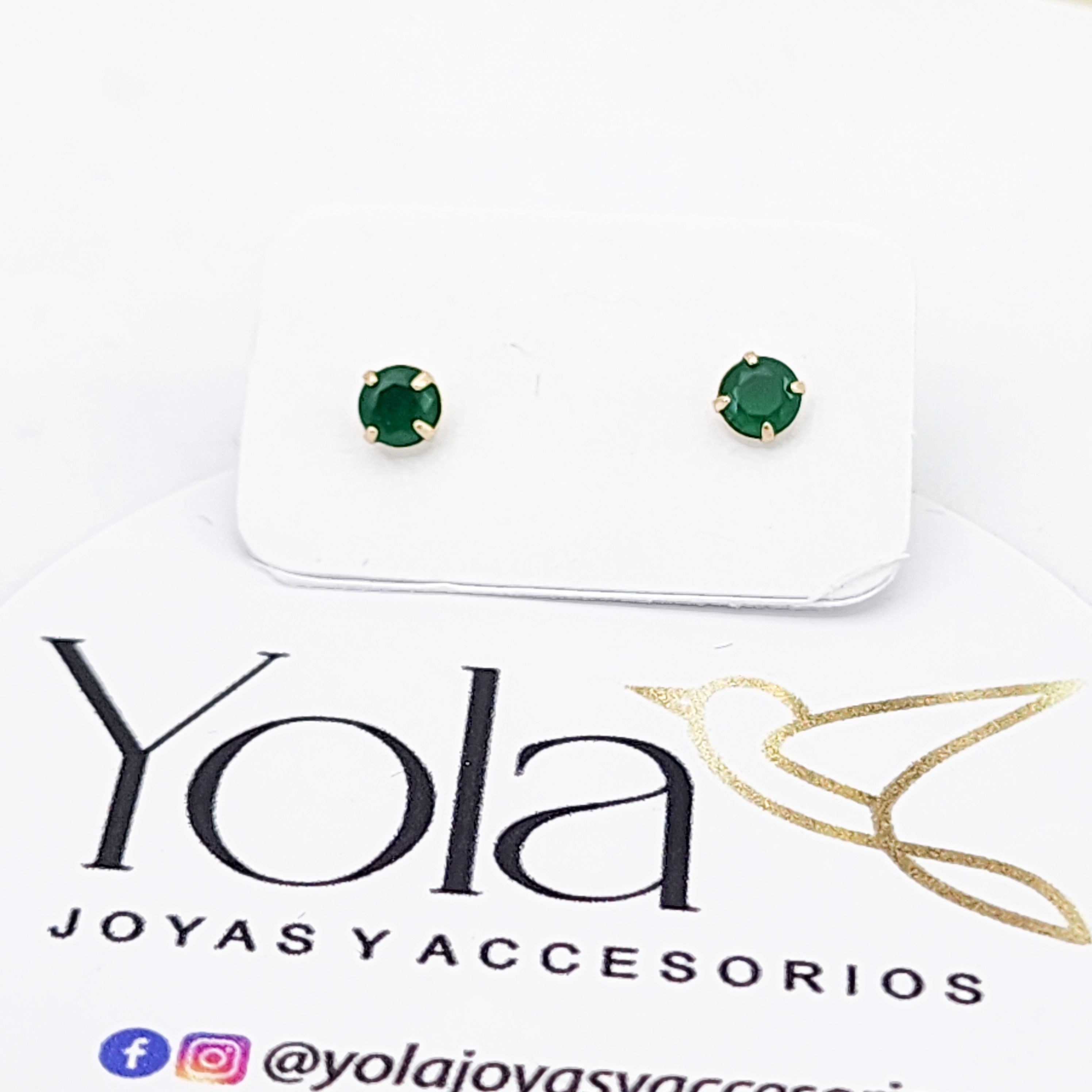 Topos Oro Laminado Cristal Verde