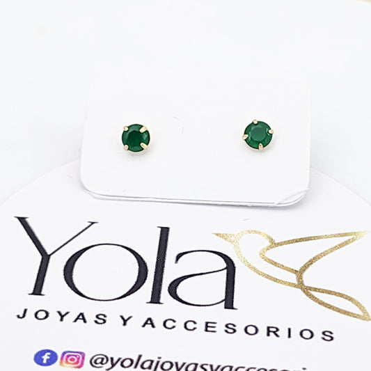 Topos Oro Laminado Cristal Verde