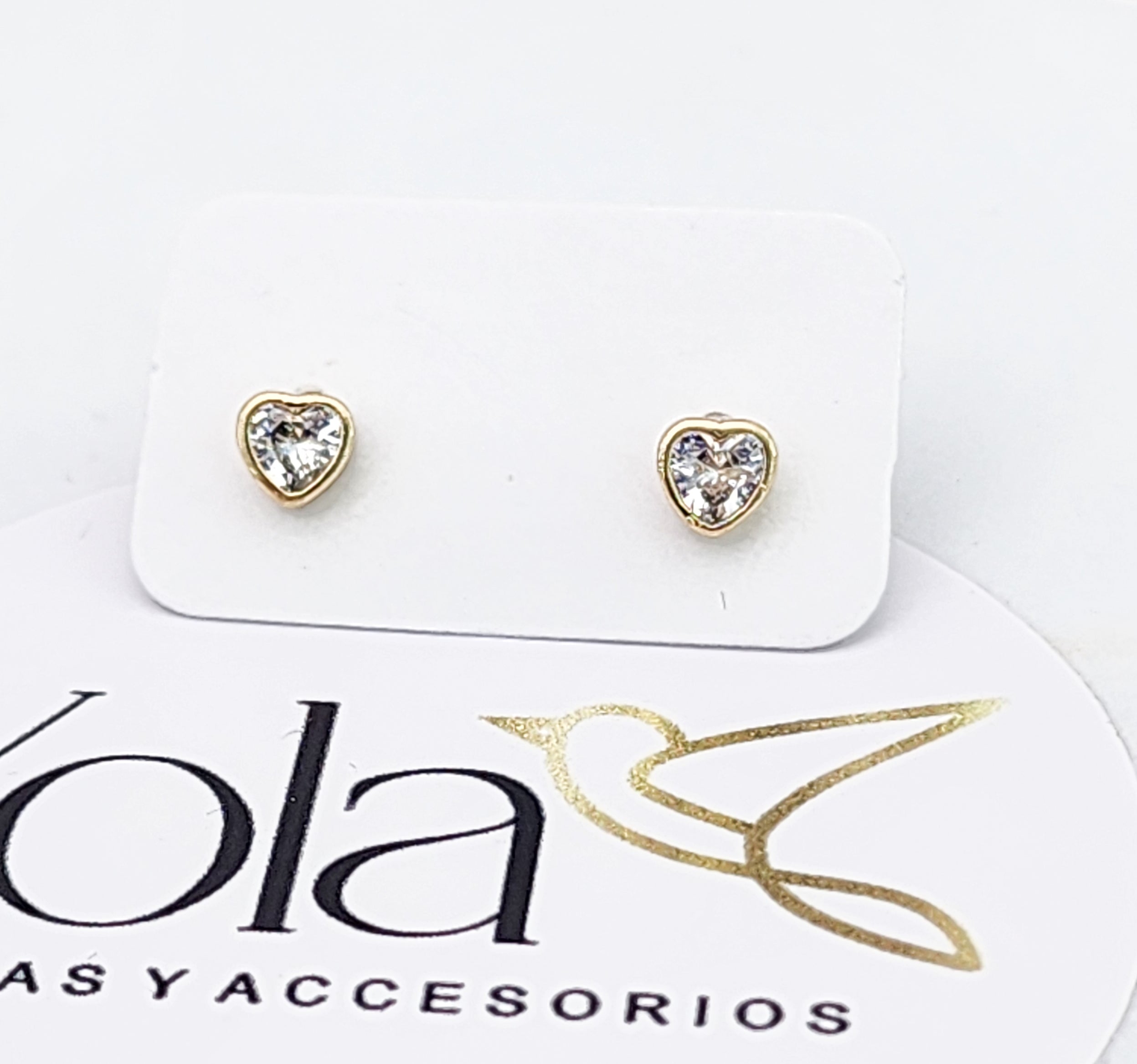 Topos Oro Laminado Corazón Cristal