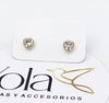 Topos Oro Laminado Corazón Cristal