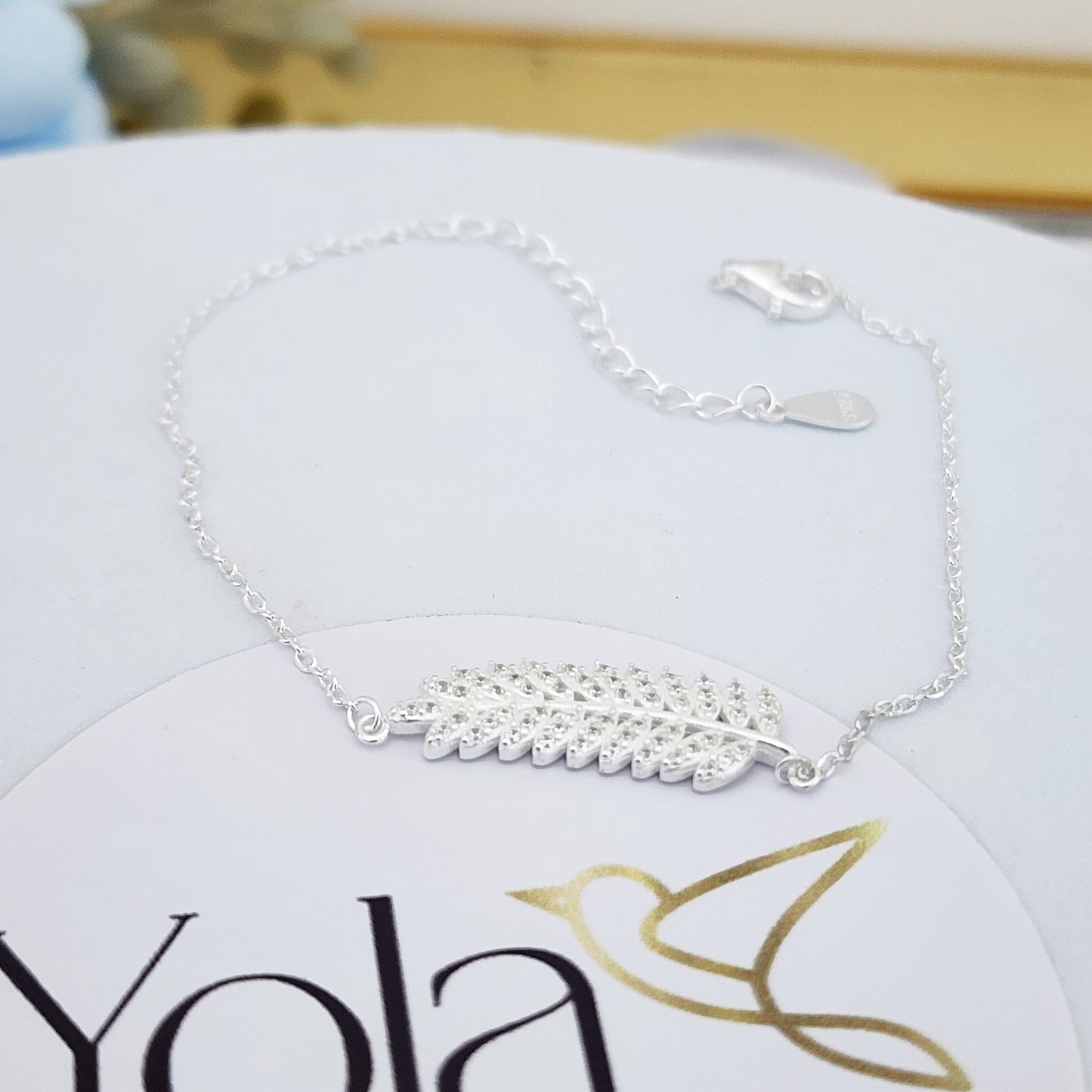 Pulsera Hoja Cristal