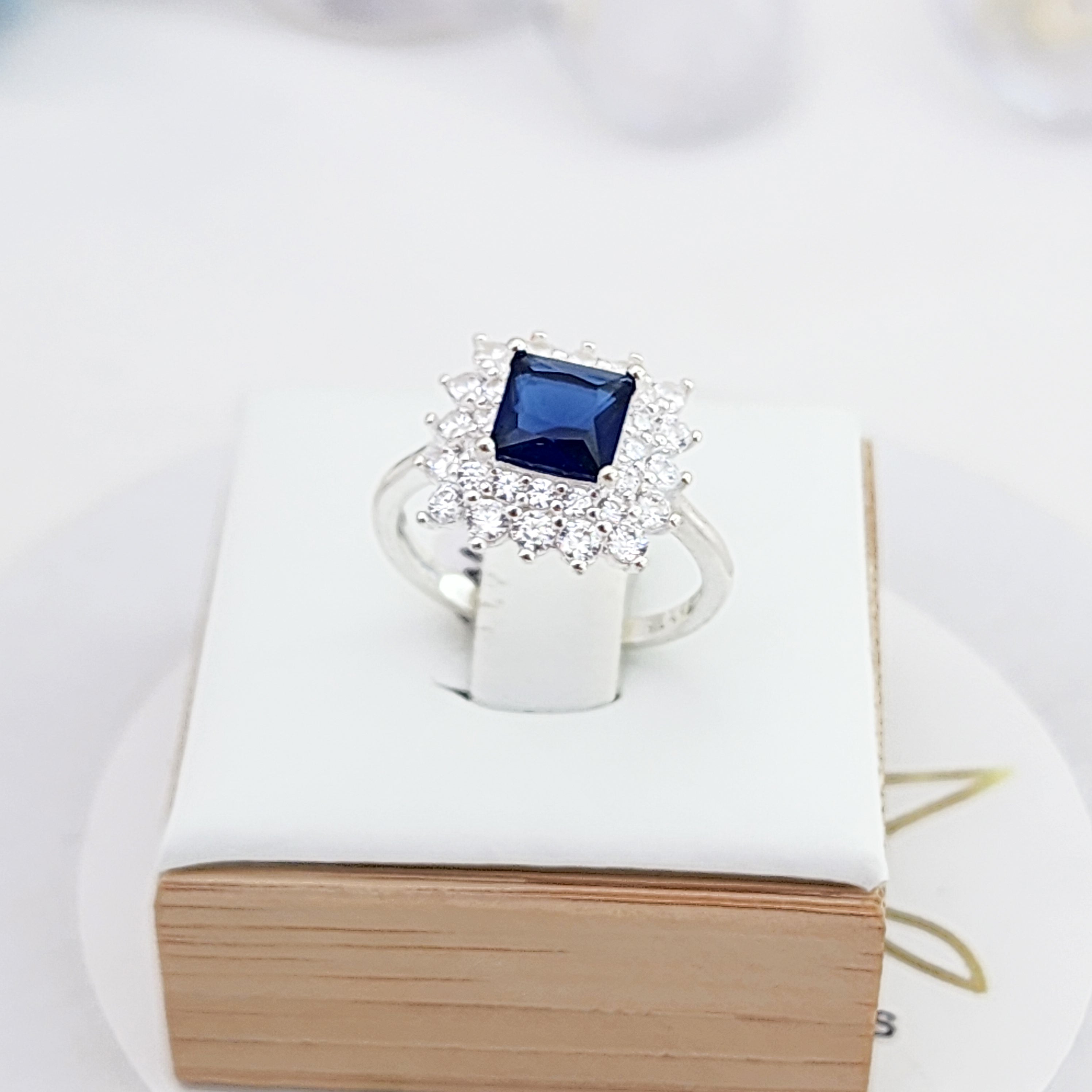 Anillo Cristal Azul