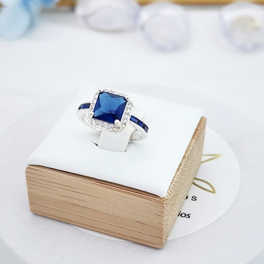 Anillo Cristal Azul