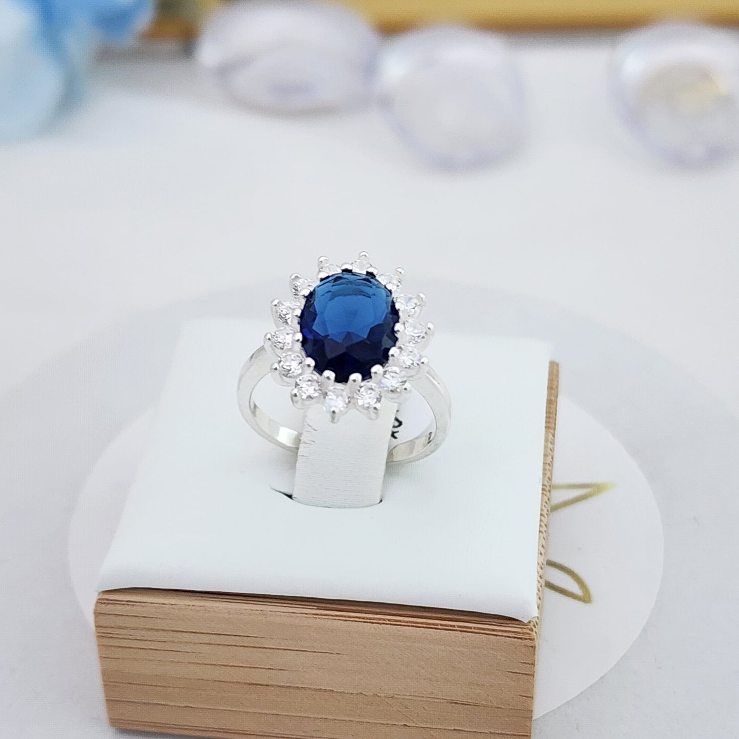 Anillo Cristal Azul