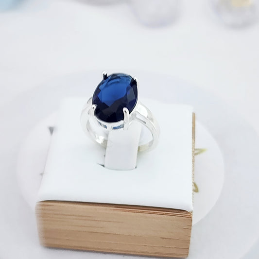 Anillo Cristal Azul