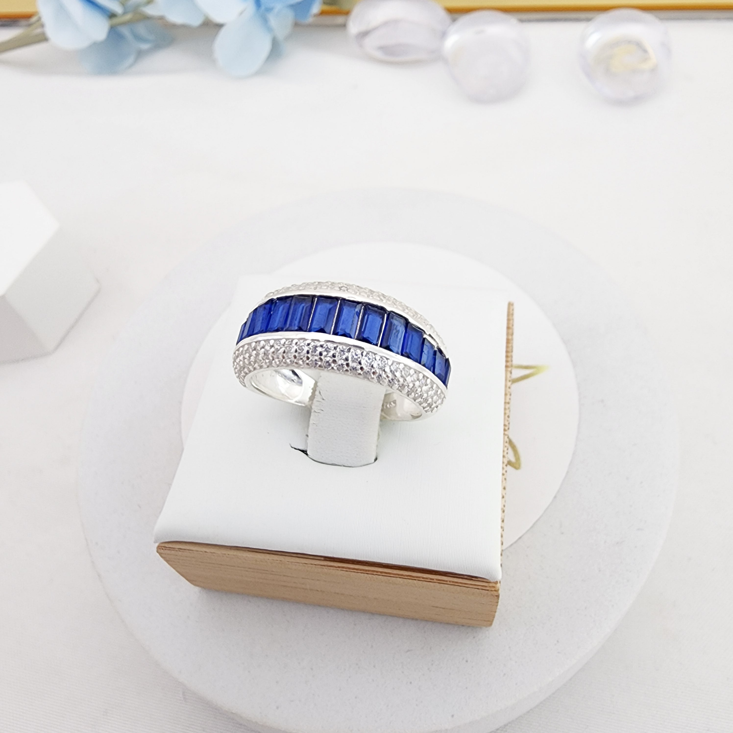 Anillo Cristal Azul
