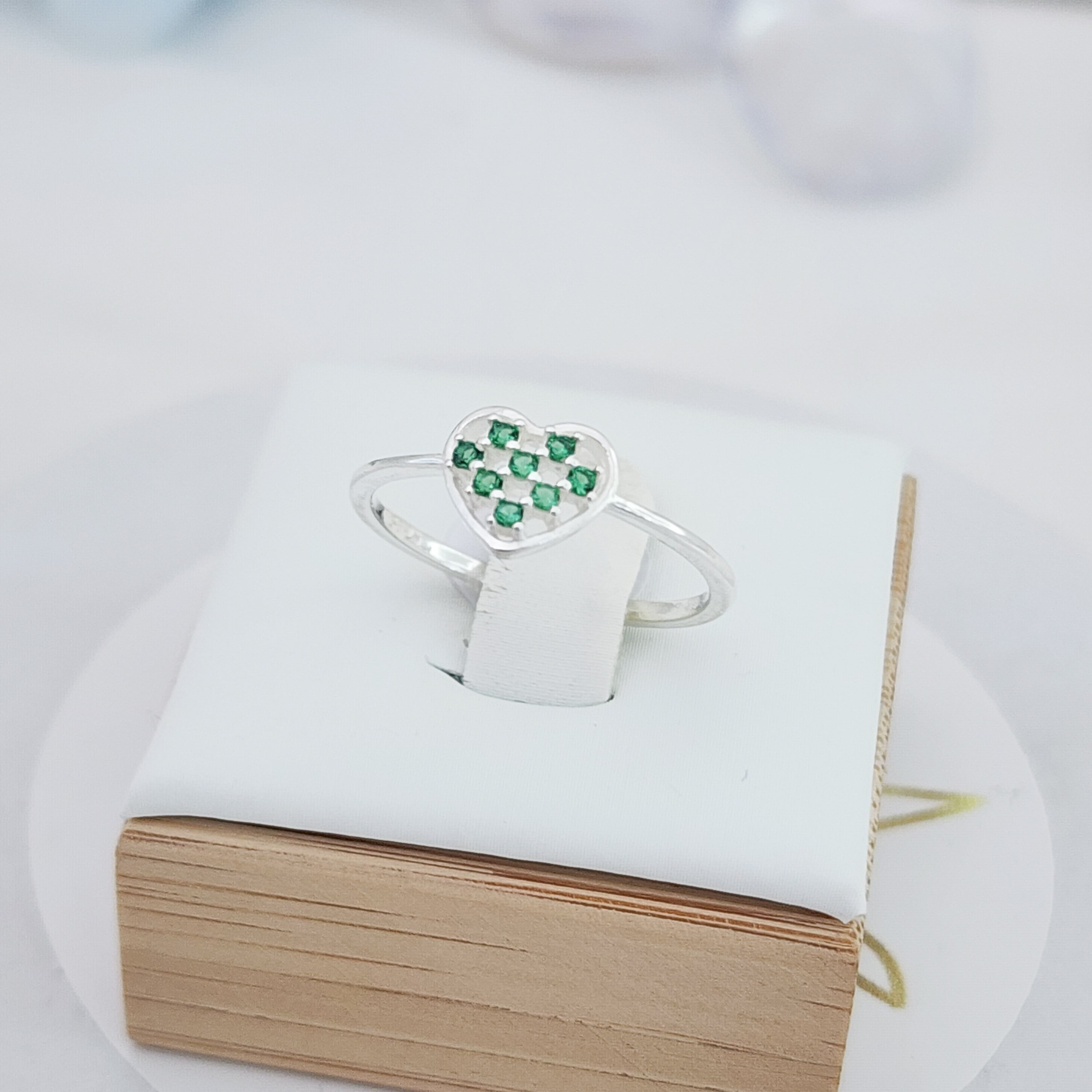 Anillo Corazón Verde