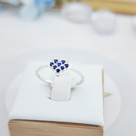 Anillo Corazón Azul