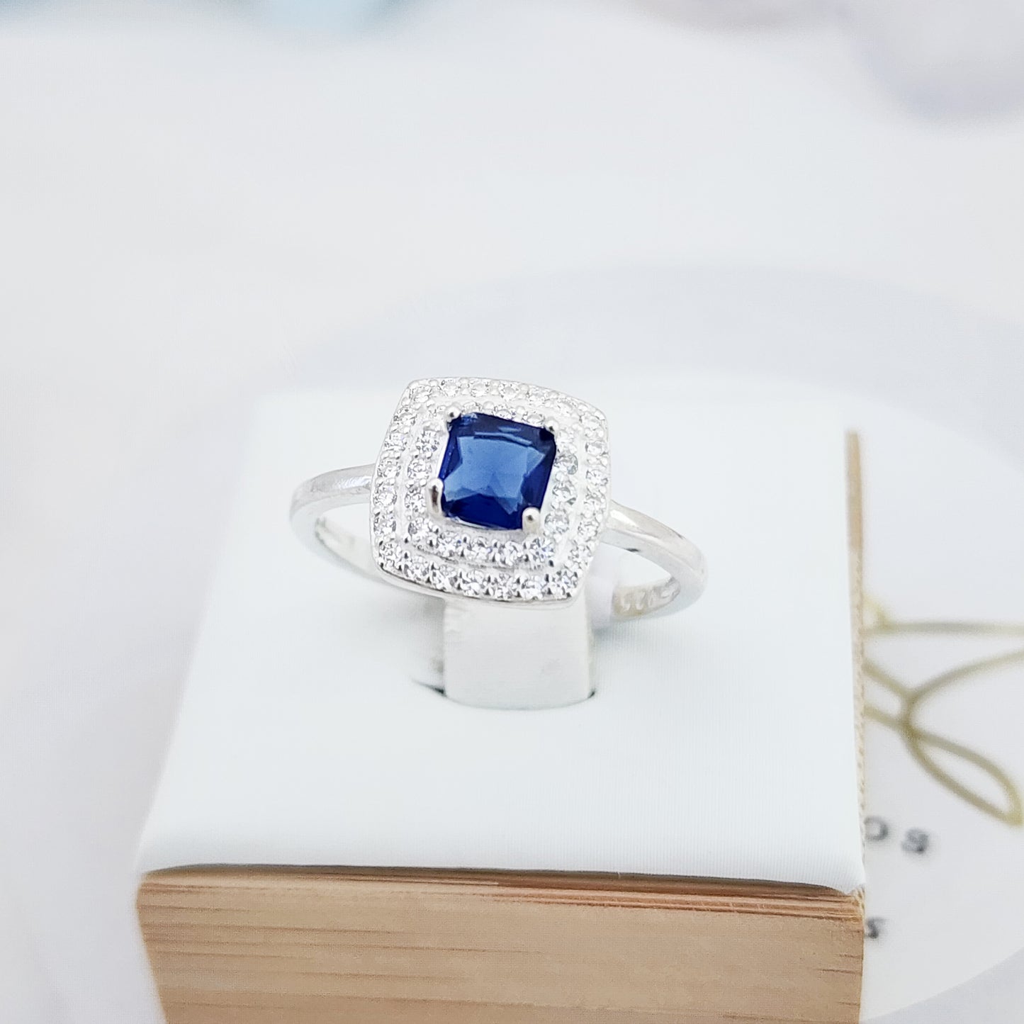 Anillo Cristal Azul