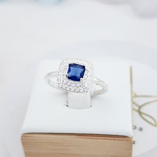 Anillo Cristal Azul