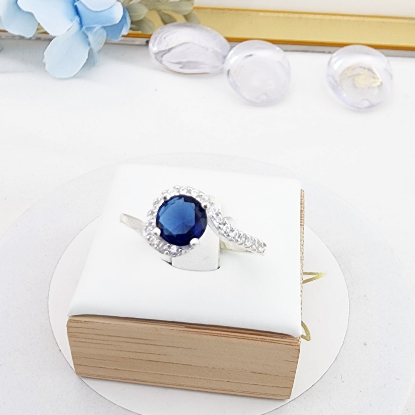 Anillo Cristal Azul
