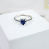 Anillo Cristal Corazón Azul