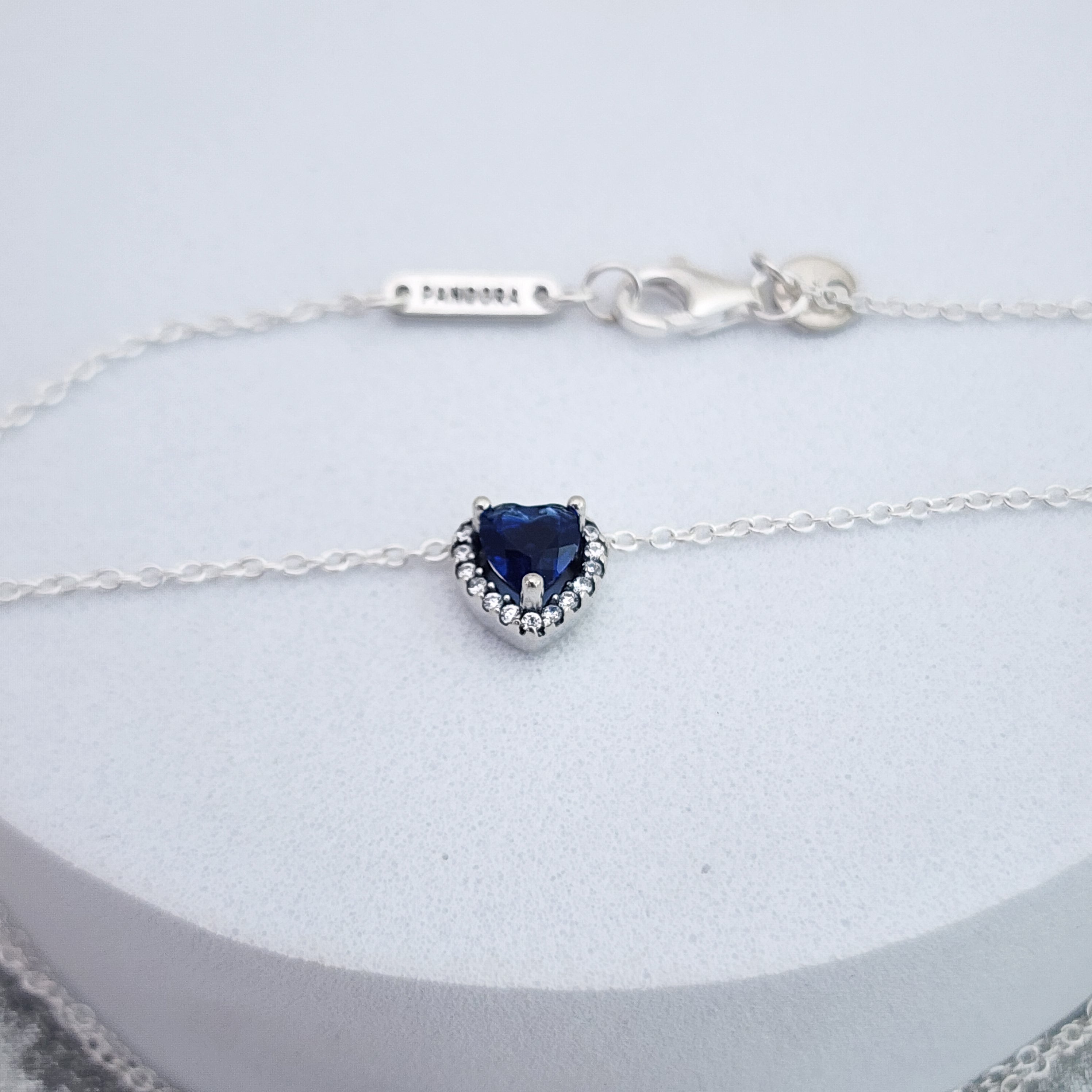 Collar Corazón azul