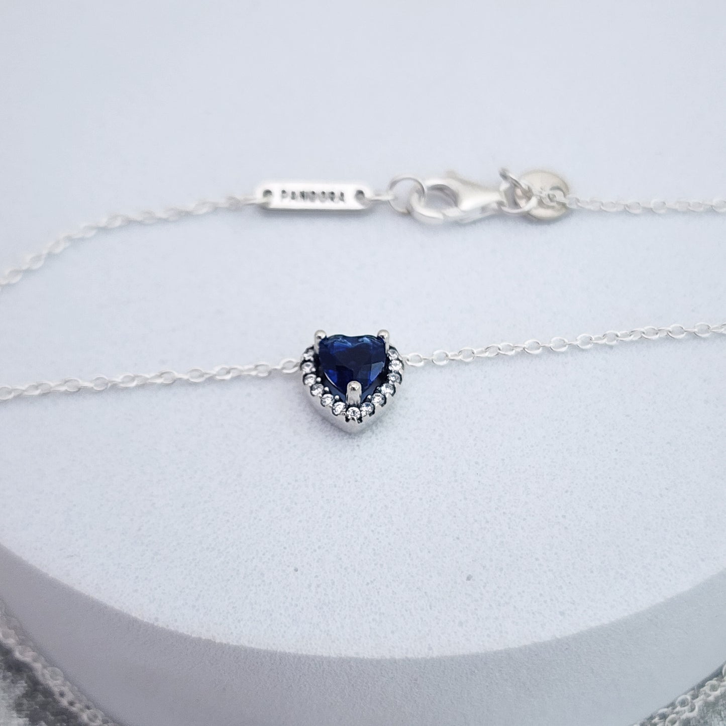 Collar Corazón azul