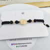 Pulsera tejida corona oro laminado