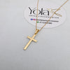 Collar oro laminado cruz