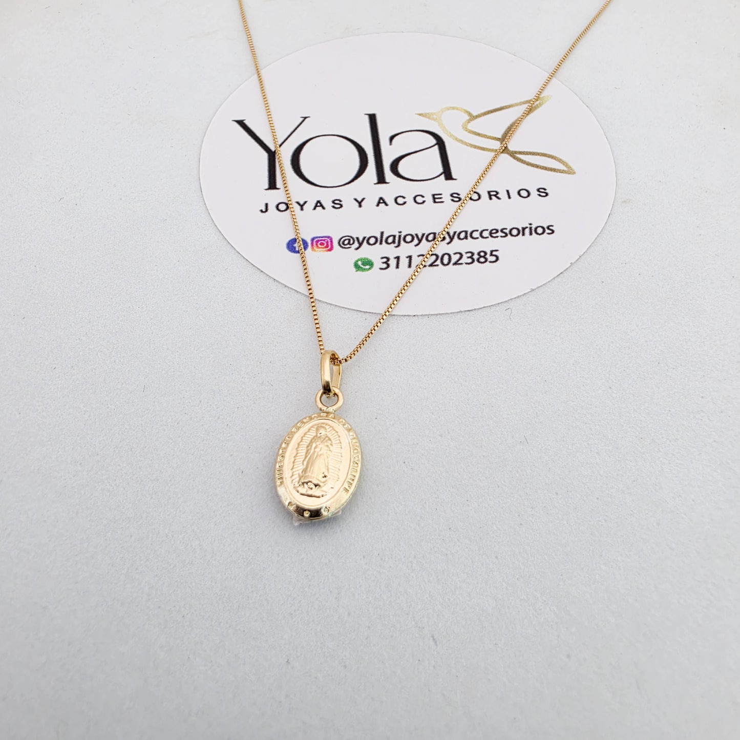 Collar oro laminadoVirgen guadalupe