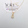 Collar oro laminado candado