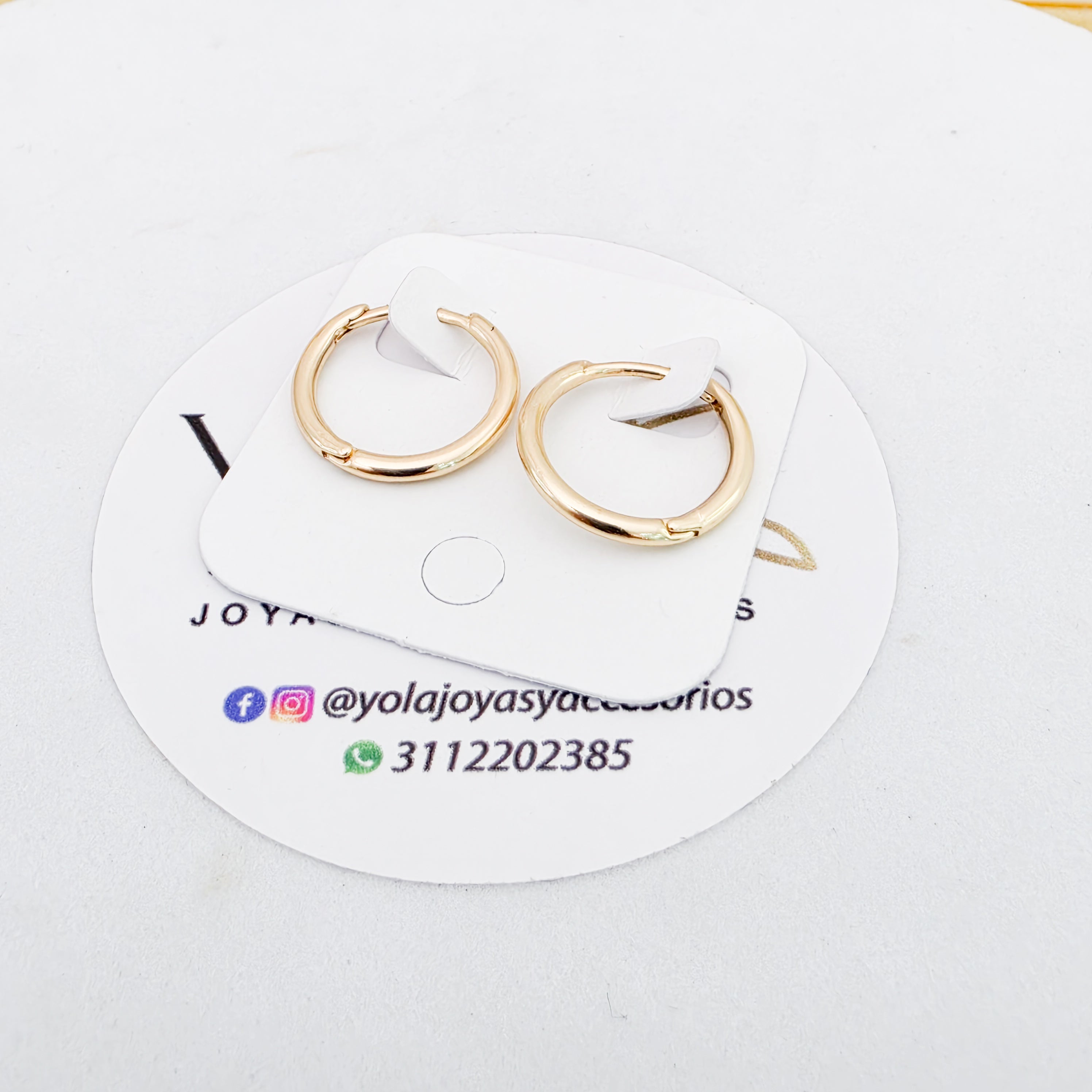 Candongas oro laminado