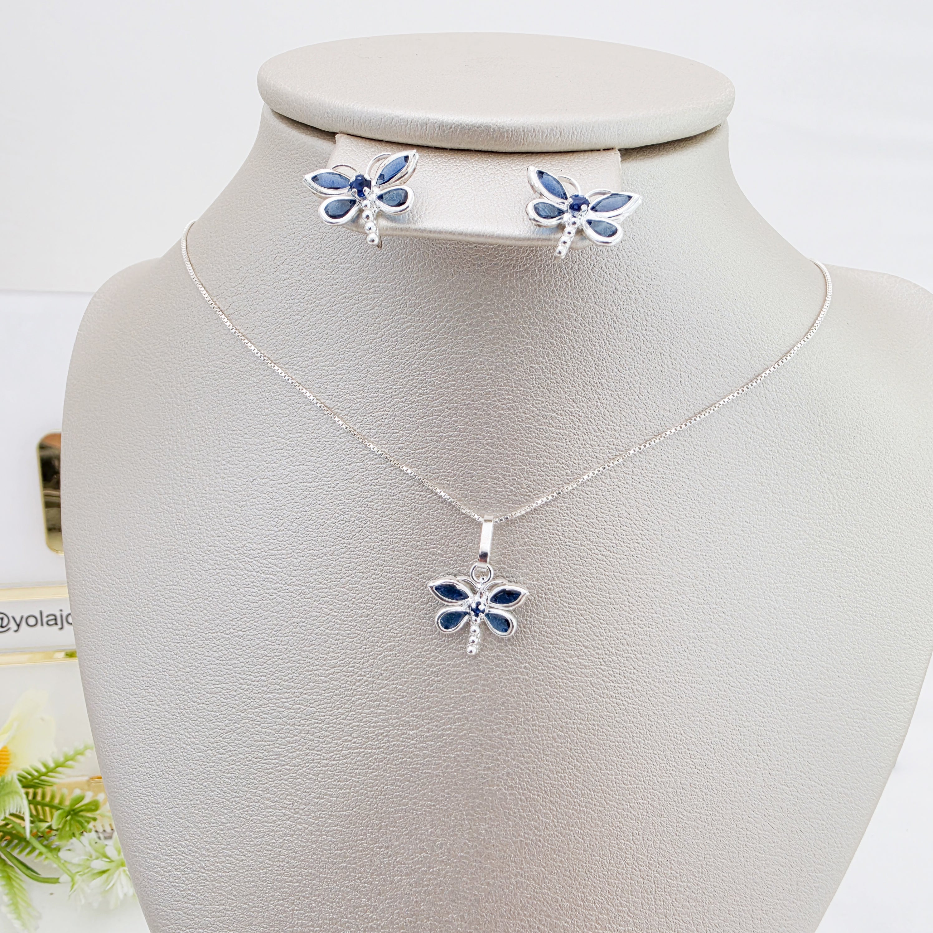 Juego Collar y Arete libelula