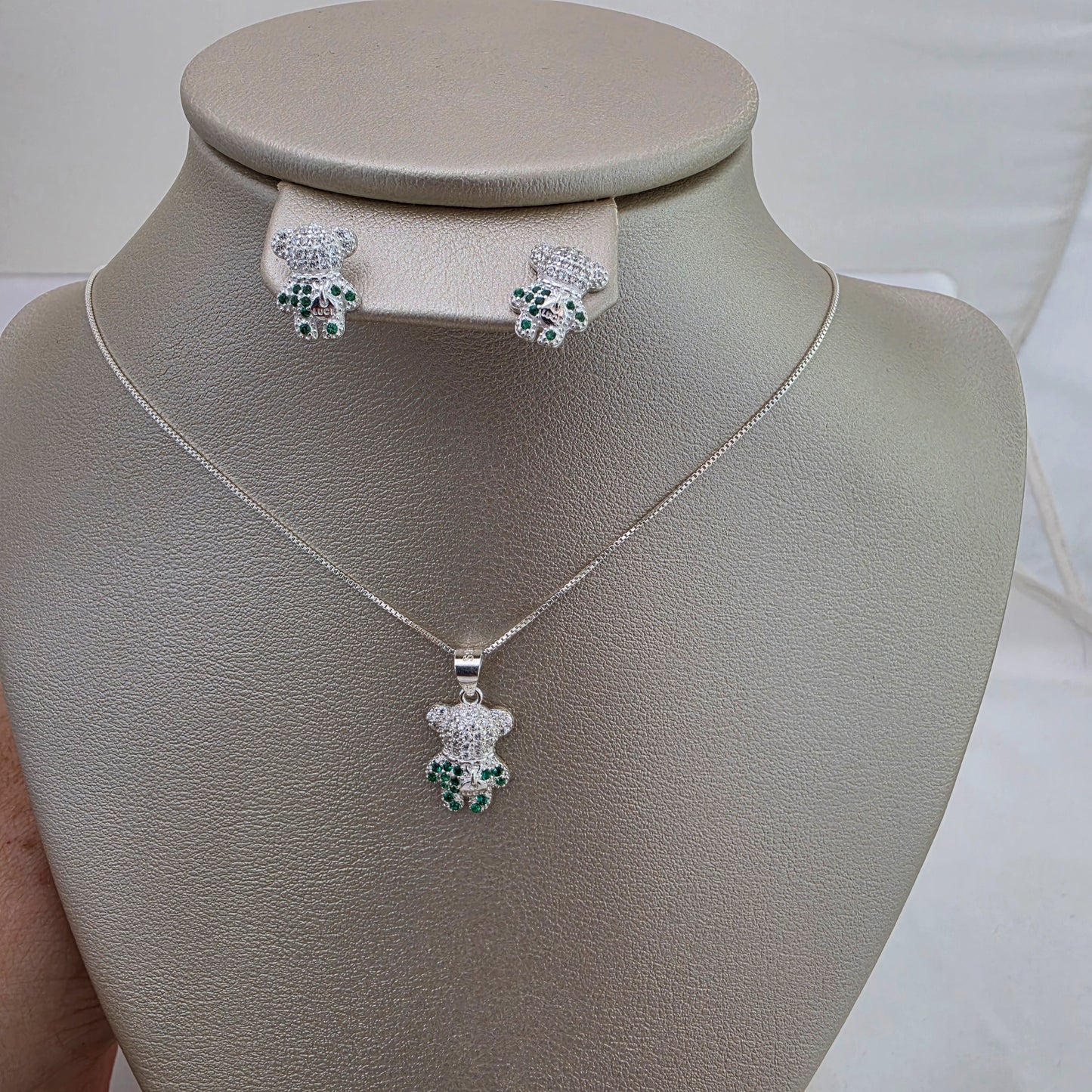 Juego Collar y Arete oso