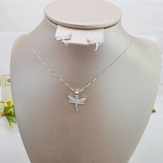 Juego Collar y Arete libelula